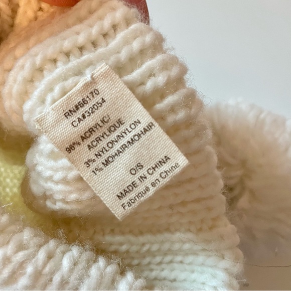 Free People Ladies Knit Winter Hat, Crochet Detail, Cuff Trim, Ivory, Snow Bunny - Picture 9 of 10